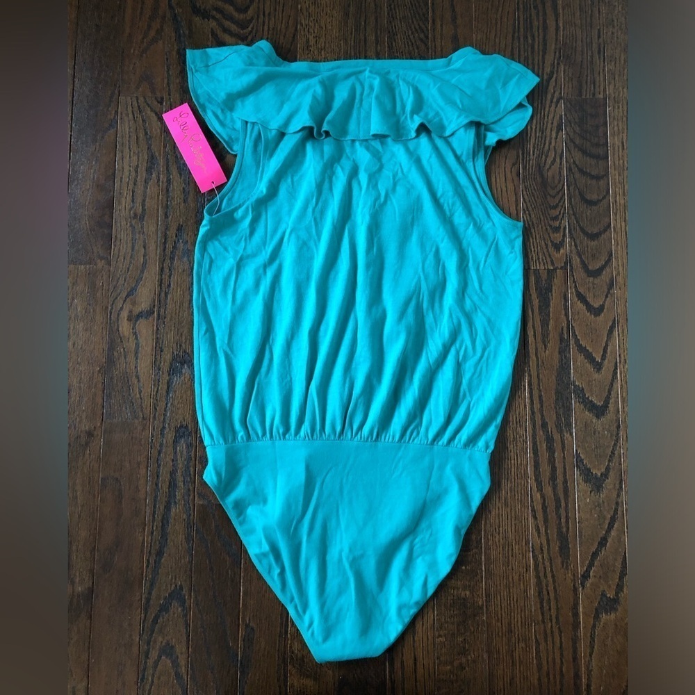*NWT* Lilly Pulitzer Women’s S Bright Agate Green Caliana Sleeveless Bodysuit - Picture 11 of 11